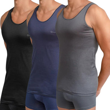 Cottonil set of 3 Mercerise Under Shirt Sleeveless O Neck - Multi color
